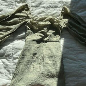 Princess Polly Green Off The Shoulder Long Sleeve Dress - 2